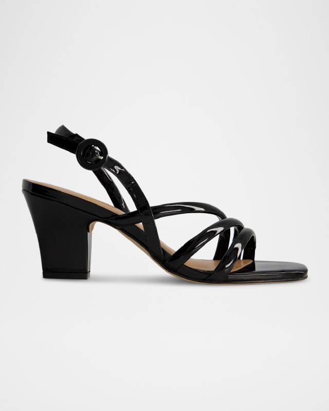 Naples Strappy Patent Slingback Sandals